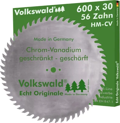 Produktbild von Volkswald ® Sägeblatt CV 600 x 30 mm Z= 56 geschränkt Tischkreissägen Wippkreissägen und Formatkreissägen