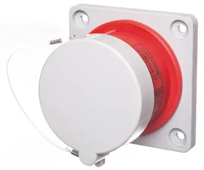 Zdjęcie produktu dla Elektromet, gniazdo ścienne, 16A, IP44, czerwone