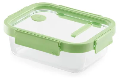 Zdjęcie produktu dla Pojemnik szklany Lékué, 100% szczelny. Pojemność: 1050 ml. Prostokątny, kolor: zielony