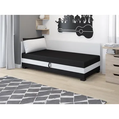 Obrázok produktu pre Jednolôžková čalúnená posteľ 100x195 MIRRY PLUS 1 - čierna / biela