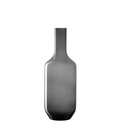 Produktbild von Leonardo Milano, Blumenvase aus grau gefärbtem Glas, handgefertigte Glasvase in modernem Design, Höhe: 39 cm, 041745