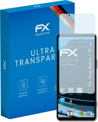 Produktbild von atFoliX FX-Clear 3x Schutzfolie kompatibel mit Sony Xperia 1 VI Displayschutzfolie