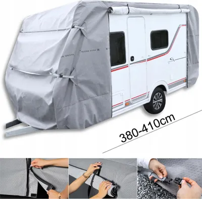 Image de Couverture de caravane 380-410 anglais Bâche 4 couches camping