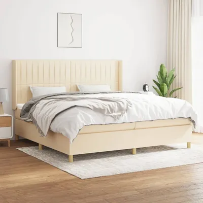 Produktbild von Maison Exclusive - Boxspringbett mit Matratze Creme 200x200 cm Stoff