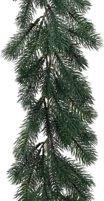 Produktbild von Tannengirlande 13cm künstlich 119 Spitzen Spritzguss 1,8m Dunkelgrün