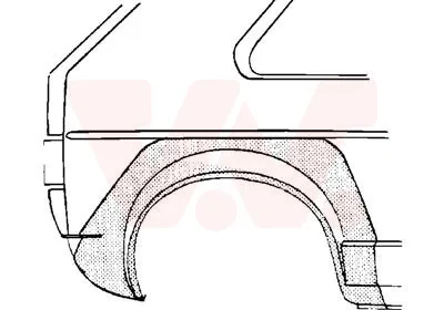 Produktbild von VAN WEZEL Seitenwand Reparaturblech für VW GOLF I Cabriolet (155) GOLF I (17)
