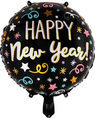 Produktbild von Oblique Unique Folien Luftballon rund Happy New Year Ballon Deko für Silvester Neujahr Party Silvesterdeko