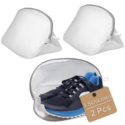 Schuhwaschbeutel 2er-Pack, wiederverwendbar, 40x25x25 cm