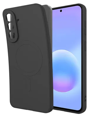 Image de Cazy Coque compatible avec Samsung Galaxy A57 Coque compatible avec MagSafe – Color Backcover – Noir
