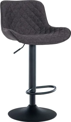 Produktbild von CLP Barhocker Minosa 360 drehbar mit Fußstütze schwarz Material Stoff