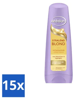 Image de 15 x Après-shampooing Andrélon Stralend Blond - 200 ml - Pack économique - 15 pièces