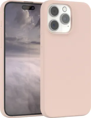 Produktbild von EAZY CASE Silikonhülle für Apple iPhone 15 Pro Max Silikon Backcover Schutz in Rosa