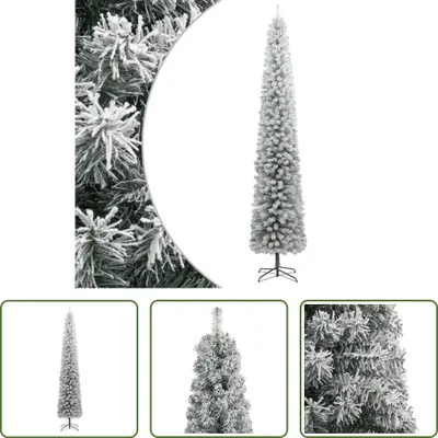 Obrázok produktu pre The Living Store Vianočný stromček Slim so stojanom Zasnežený 300 cm PVC