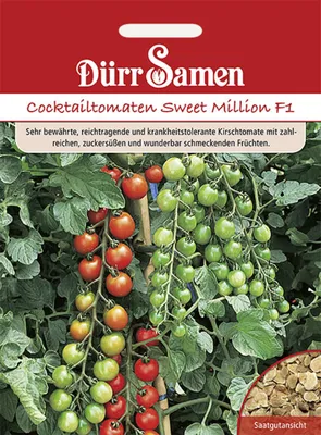 Produktbild von Dürr-Samen - Kirsch-Tomaten Sweet Million F1 - Saatgut - 1090