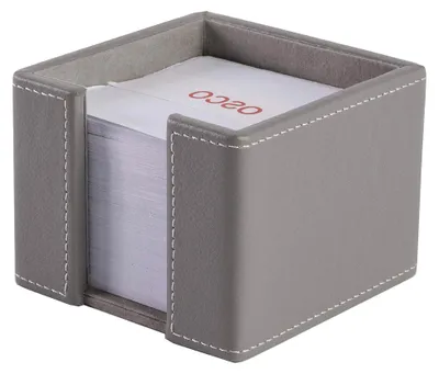 Produktbild von Fauxleder Notizblockhalter - Grau