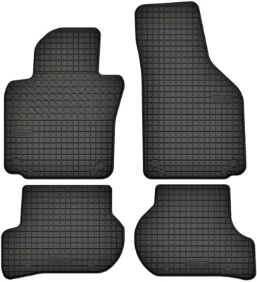Immagine prodotto di Tappetini in gomma adatti per Skoda Octavia II (2004-2012) Set di tappetini in gomma neri + tappo