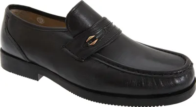 Produktbild von Tycoons Herren Freizeitschuhe im Mokassin Style, extra breit. DF657 (42 EU) (Schwarz)