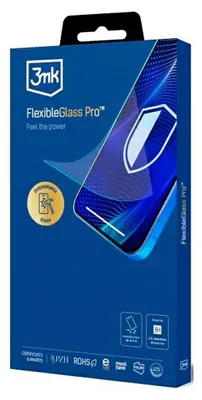 The image shows the retail packaging for a 3mk FlexibleGlass Pro screen protector.