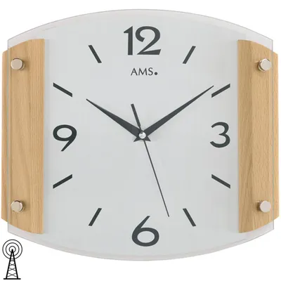 Produktbild von AMS Funk-Wanduhr, Funkwerk, 30x26x5cm, 5938/18