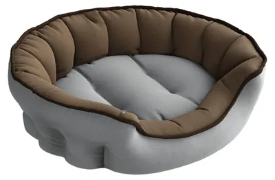 Hundebett aus Polyester, 59x53 cm, lichtgrau/taubengrau