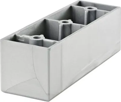 Produktbild von Tarrox Möbelfuß eckenbündig 90 x 28 x 28 mm, grau