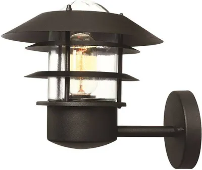 Produktbild von Elstead Helsingor Außen-Wandleuchte E27 24cm Schwarz IP44
