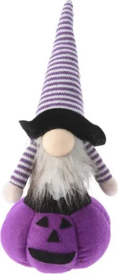 Zdjęcie produktu dla Dynia figurka dekoracyjna 35cm led halloween fioletowa