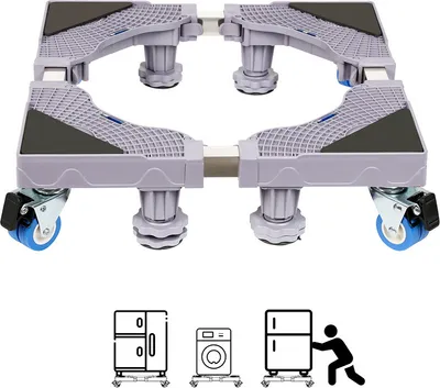 Immagine prodotto di Base lavatrice regolabile Base lavatrice regolabile Base lavatrice Base lavatrice 8 gambe + 4 ruote