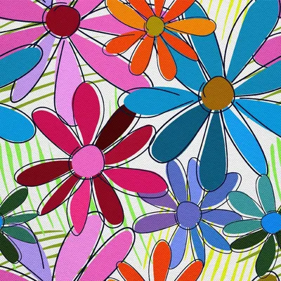 Immagine prodotto di OUTDOOR DECOSTOFFE OXFORD - Motivo fiori colorati 2 I DX394