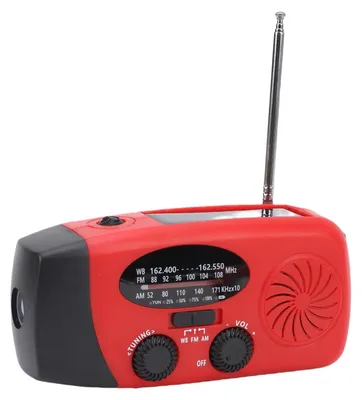 Productafbeelding van Noodhandslingerradio, AM/FM/NOAA, Solar Crank-weerradio