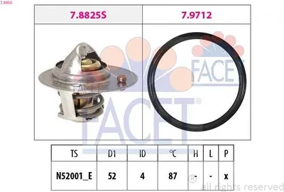 Produktbild von FACET Thermostat Kühlmittel 87°C für CITROËN C4 AIRCROSS passend für PEUGEOT 4008 SUV