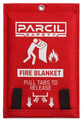 Feuerlöschdecke 2er-Set, Küche, Hitzebeständig bis 580°C