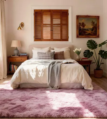 Productafbeelding van Zacht Batik Tapijt in Roze en Paars 200 x 300 cm