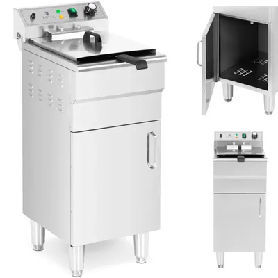 Produktbild von Freistehende elektrische Fritteuse mit Schrank 400 V 5000 W 13 l