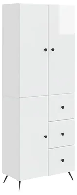 Produktbild von Schrankset 2 pcs Hochglanz Weiß Holzwerkstoff