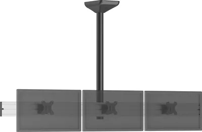 Image de Support TV plafond menu board 3 écrans 32'' - Hauteur 100 cm