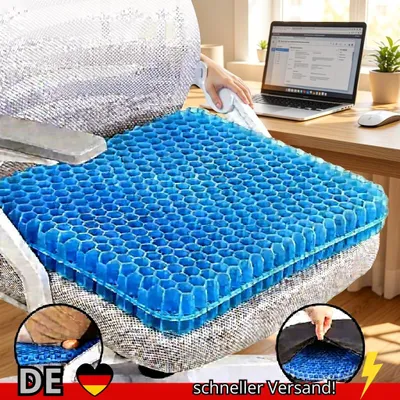 Produktbild von Gel Sitzkissen Atmungsaktiv Wabendesign Druckentlastung