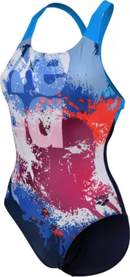 Immagine prodotto di arena Waves Breaking Print costume da bagno per donna, Colore:Blu, Taglia:34