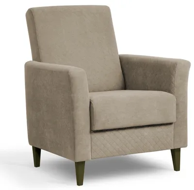 Produktbild von Sessel - Braun - 73x90x82 cm B/H/T - Gesteppte Nähte - Hohe Beine - Haustiersicher - Modern Ohrensessel - GAMMA