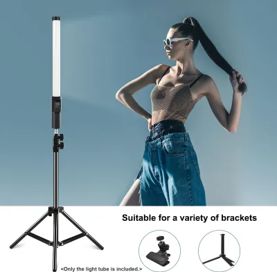 Obrázok produktu pre Ručná RGB svetelná trubica, LED videotyč s clonou, 3000 K–6500 K, stmievateľná, 18 svetelných efektov, integrovaná batéria pre živé vysielanie vlogov, fotografovanie produktov