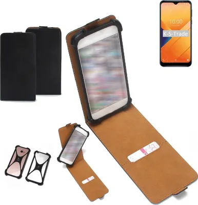 Produktbild von K-S-Trade Handyhülle Schutzhülle kompatibel mit Wiko Y81 Hülle Case Cover Flip Style Bumper schwarz 1x