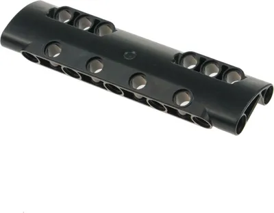 Produktbild von 1x Lego Technic Panele gewölbt 11x3 schwarz 10 Pin Löcher Verkleidung 11954