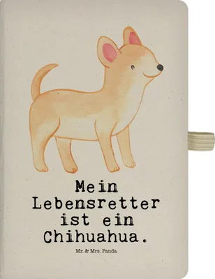Produktbild von Mr. & Mrs. Panda Adressbuch Chihuahua Lebensretter - Transparent - Geschenk, notizbuch, Skizzenbuch, A4 Hardcover, Journal, Tagebuch