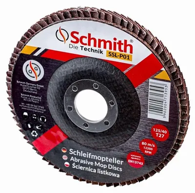 Productafbeelding van Schmith schijf voor haakslijpmachine, recht, 125 / K80, 125 mm / K80, doorslijpschijf, flexschijf voor haakslijpmachine, zaagblad, professioneel gereedschap