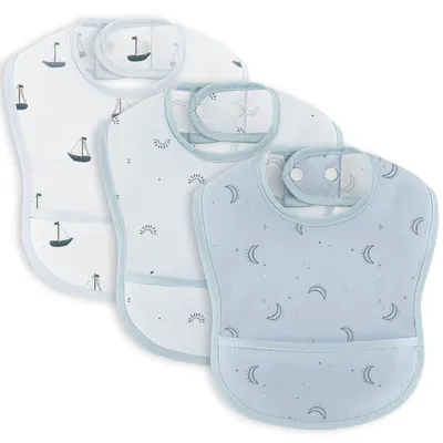 Produktbild von Wasserdichte Baby-Lätzchen, 3 Stück mit Auffangschale