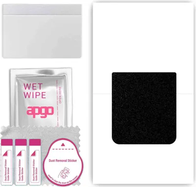 Produktbild von apgo Rückseite Schutzfolie, Skin, kompatibel mit Motorola Razr+ Plus 2023, Hinten Displayschutzfolie aus Vinylfolie, kratzfest, einfache Montage - Mattschwarz