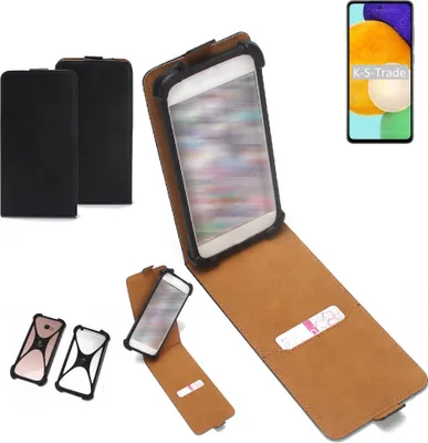 Produktbild von K-S-Trade Handyhülle Schutzhülle kompatibel mit Samsung Galaxy A52 5G Hülle Case Cover Flip Style Bumper schwarz 1x