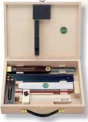 Produktbild von E.C.E. Werkzeug Set "Messen und Anreißen" im Holzkoffer 400HK