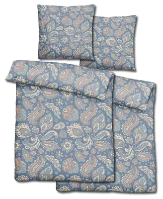 Imagen del producto de Juego de sábanas CloudComfort Basic de microfibra, diseño paisley, doble pack: 155 x 220 cm + 80 x 80 cm