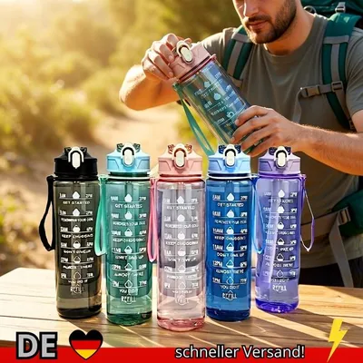 Produktbild von Sport Wasserflasche 800ml Auslaufsicher Groß
